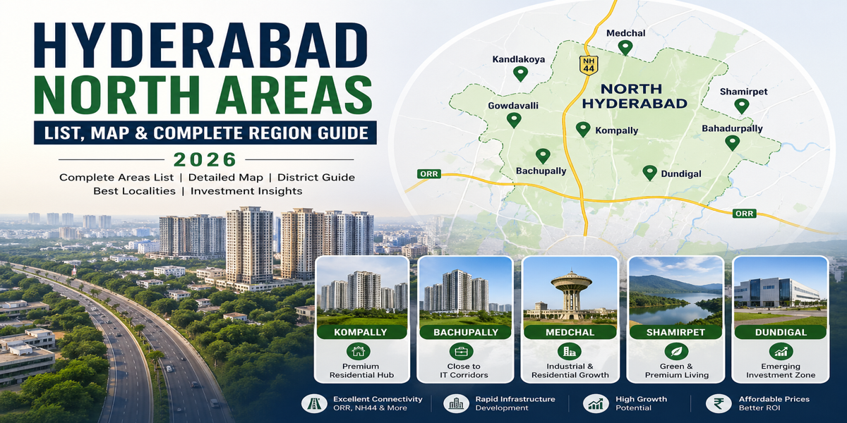 Hyderabad North Areas List, Map & Complete Region Guide