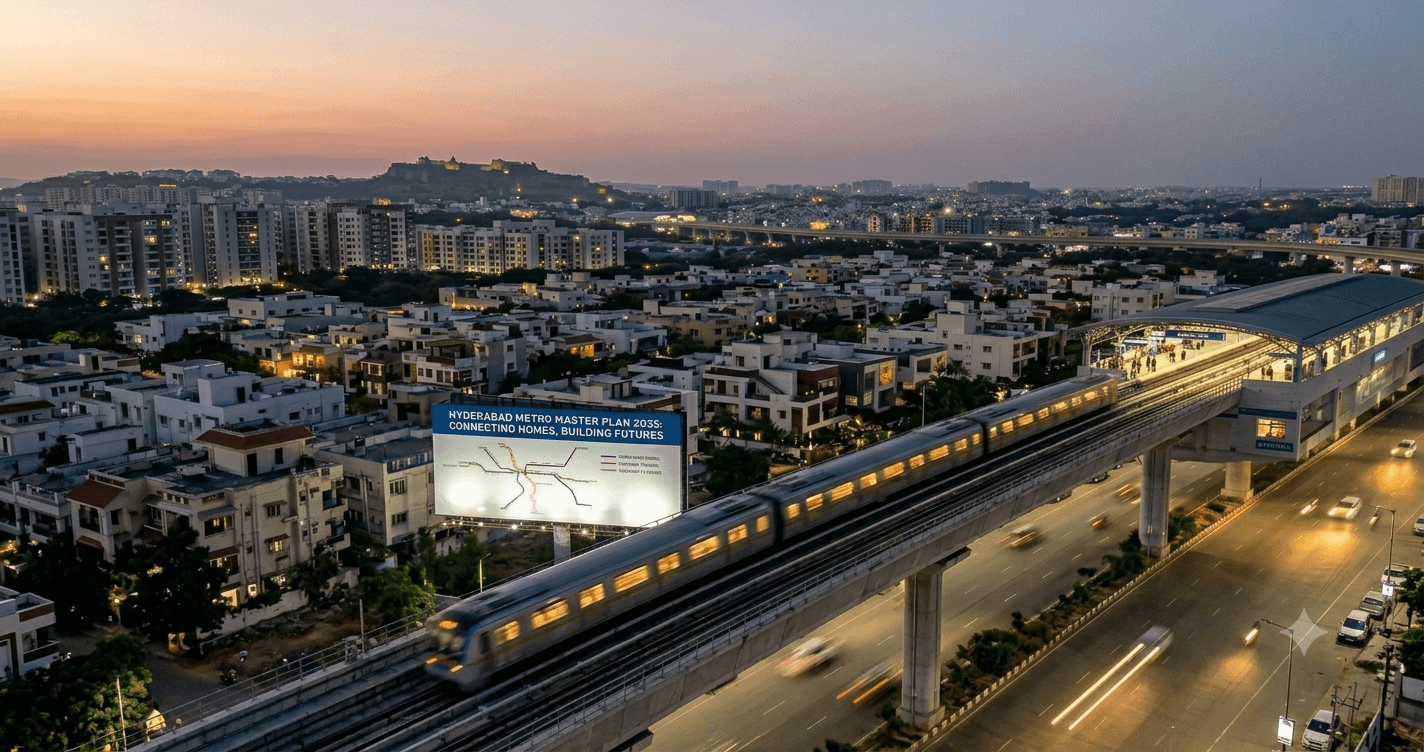 Hyderabad's Metro Master Plan 2035: What 391 KM of Rail Means for Your Home Investment