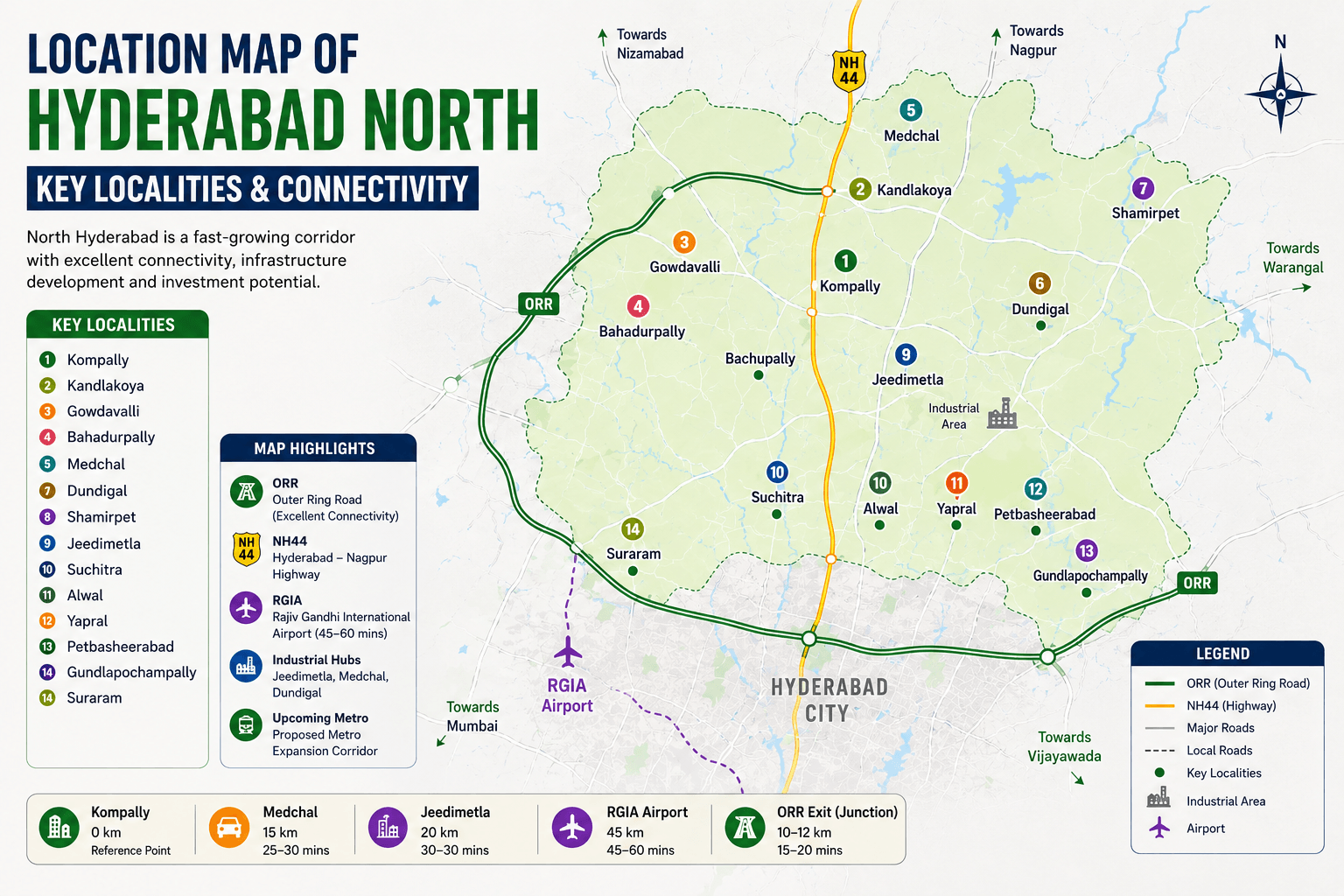 Hyderabad North on the Map — Boundaries & Zone Overview